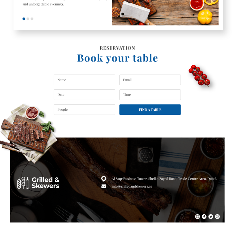 Booking functionality and Contact